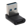 Miniatyrbild 1 av 11: 10Gbps 90 grader högervinklad USB 3.0 hane till typ C honadapter Super Speed Data Sync Laddningskonverterare för bärbar dator