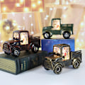 Miniatyrbild 3 av 11: Mini lykta tomte kör bil Små lyktor för inomhus utomhus juldekoration Heminredning Batteridriven Red