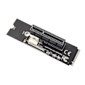 Miniatyrbild 4 av 8: för M.2 NGFF till PCI-E 1X 4X Riser Card M2 för M för nyckel till PCIe X4 Transfer med LED-indikator för PCI för Express 1X till 4pin