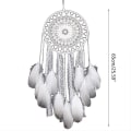 Miniatyrbild 11 av 11: Handgjorda fjäder Wind Chime Makrame Drömfångare Ornament Vägghängande dekor null - MS6133C black