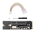 Miniatyrbild 1 av 8: för M.2 NGFF till PCI-E 1X 4X Riser Card M2 för M för nyckel till PCIe X4 Transfer med LED-indikator för PCI för Express 1X till 4pin