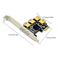 Miniatyrbild 8 av 8: PCI för Express Multiplier Riser Card 16X-platser PCI-E 1 till External 4 USB 3.0 Adapter Multiplikatorkort för Bitcoin Mining