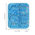 Miniatyrbild 3 av 10: Holografisk fjärilshårnålform DIY-prydnadshänge smyckesepoxi-form Blue