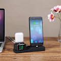 Miniatyrbild 4 av 6: 3 in1 Silikonhållare Dock för Apple Watch Kompatibel för telefon X XS XR MAX 6 7 8 för Airpods