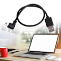 Miniatyrbild 2 av 11: Mini USB B Typ 5-stift hane vänster/höger vinklad 90 grader till USB2.0 hane laddningssladd Bend left