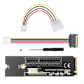 Miniatyrbild 6 av 8: för M.2 NGFF till PCI-E 1X 4X Riser Card M2 för M för nyckel till PCIe X4 Transfer med LED-indikator för PCI för Express 1X till 4pin