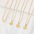 Miniatyrbild 5 av 11: Layered Choker Halsband Dam Guld Layering Gem Kedja Halsband Enkelt justerbart Hexagon Pendant Halsband null - F