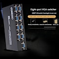 Miniatyrbild 2 av 11: 8 Port VGA Switch Video Switcher Box 1920*1440 250MHz 8 in 1 ut väljare för PC