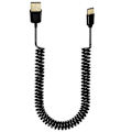 Miniatyrbild 1 av 10: USB 3.1 Typ-C hane till USB 2.0 hane spiraler spiraladapter Kabel fjäder Teleskopisk förlängningstråd för datasynkladdare 300CM