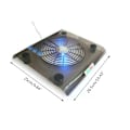Miniatyrbild 8 av 8: Laptopkylare USB -kylning Stor fläkt LED Light Cooler Base Pad Stativ för 15" PC Notebook