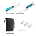 Miniatyrbilde 5 av 5: Nettverk Ethernet LAN RJ45 Cat5e Cat6 Kabeltester Krimpverktøy Sett