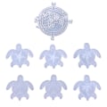 Miniatyrbild 10 av 10: 1 set för Turtle Wind Chime Hänge Drop Lim Form Diy för Turtle Wind Chime Vardagsrum Vägghänge Dekoration Silikon