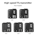 Miniatyrbild 3 av 11: Kamera trådlös blixtkontroll Synkroniserade utlösare X2 X2T-C X2T-N X2T-S X2T-F X2T-O X2TP X2TC