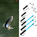 Miniatyrbild 2 av 11: Teleskopisk fiskegaff, indragbar fiskehandgaff, teleskopisk gaffkrok för fiske, fiskgaffkrok i rostfritt stål Blue S