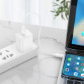 Miniatyrbild 2 av 11: 60W kort USB C till USB C-laddarkabel, 1Pack Typ C Laddningskabel Snabbladdning för telefon 15 mobiltelefon surfplatta White 20cm