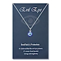 Miniatyrbild 9 av 10: Rund droppform för onda ögat hängsmycke Halsband Guld/silver kedja Turkisk skydda Lucky halsband för kvinnor män presenter Gold