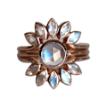 Miniatyrbild 3 av 11: 3st/ set Sunflower Statement Ring Knogringar Mellanfinger Stapelbara Ringar Set Fingerringar för kvinnor Modesmycken null - 8