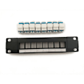 Miniatyrbild 3 av 11: 8-portars rak genom LC optisk fiberpatchpanel RJ45 nätverkskabeladapter Jack Ethernet distributionsram UTP 19"