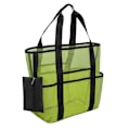 Miniatyrbild 1 av 10: Flera andningsbara fickor Mesh förvaringsväska Stor kapacitet mesh Beach Picknick Reseväska Tote förvaringsväska Handväska Green