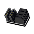 Miniatyrbild 10 av 11: 90/180 graders vinklad dubbeldäck SATA 6GB 7-stift hona till 7 stift hane-adapter för stationära datorer moderkort moderkort null - B
