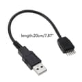 Pikkukuva 4 / 7: USB-otsake USB Type A -emolevyn sovitinkaapeli, 9-nastainen uros Type A -urokseen