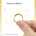 Miniatyrbild 7 av 11: 4 stycken/ set Smycken Verktyg Spiral Bas Ring Justerare Guld Färg Ring Spännare Ändring av storlek Verktyg Smycken Ring Skydd 3/5mm null - A 3mm round