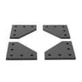 4 stk. 5-hullers samleplader 90 graders vinkelbeslag til 2020 aluminiumsprofil