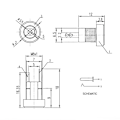 Miniatyrbild 2 av 8: 5 st DC-022B power hona panelmonterad kontakt 5,5 x 2,1 mm