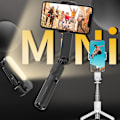 Miniatyrbild 3 av 11: Anti Shake Gimbal Stabilizer med Fill Light för Smartphone Vlog Live Video Record med 360° fjärrkontrollrotation White