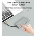 Miniatyrbild 7 av 11: USB C Hub 6 i 1 Adapter Dockstation Stöd 4KHDMI2.0 2xUSB 3.0 PD100W Laddning Rj45 Ethernet-kontakt null - HC606A