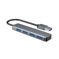 Miniatyrbild 4 av 11: 1x3.0+3x2.0 USB -hubb med 4 portar förlängd kabel Slim portabel USB 3.0 splitter för Windows systemdator USB3.0 model