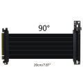 Miniatyrbild 1 av 11: Gen3.0 PCI-E 16x till 16x Riser Extender PCIe Mining-kabel för ENTHOO Evolv Shift PH-ES217E/XE PK-217E/XE ITX-moderkort 90 degrees 20CM