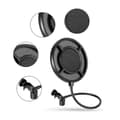 Miniatyrbillede 5 af 9: Mikrofon Pop Filter Fleksibel Vindskærm Lydfilter Skjold til Broadcasting
