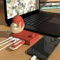 Miniatyrbillede 3 af 11: USB C Stikkontakt TYPE C til 2x USB+2x Type C Strøm Opladestation