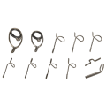 Miniatyrbild 1 av 11: 11 stycken flugspöguide set fiskespets reparationssats hård orm guide spets krok kast spö guide fiske reparation kit Gun Color