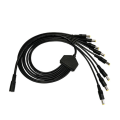Miniatyrbild 5 av 10: Power Splitter-kabel 1 hona till 2/3/4/5/8/10 hane DC5,5 mm x 2,1 mm splitterförlängningskabel för CCTV-säkerhetskamera One for four