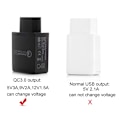 Miniatyrbild 9 av 11: Universal för QC 3.0 USB till 5V-12V Justerbar spänning Step Up 5,5x2,1mm Kabel Power Boost Line för WiFi Router LED Strip