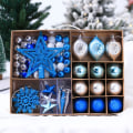 Miniatyrbild 5 av 10: Christmas Ball Tree Topper Star 73st/kartong Färgglada julgranshängande prydnader för semesterbröllopshem 1