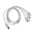 Miniatyrbild 9 av 9: 4-i-1 USB hane till Micro USB hane Laddningskabel Micro USB splitterkabel Totalt 1 meter lång 75 cm huvudledning 25 cm grenledning Black