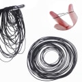 Miniatyrbild 6 av 11: 5 ST Universal 41-190 mm Kassettband Maskin Gummibälte 2 mm bredd gemensamt bälte för inspelare Walkman DVD-enheter Fold in half 113mm