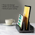Miniatyrbild 6 av 11: Vertikal bärbar stativ Justerbar dockningshållare för Dell Pad Notebook Tablet Kylhållare Skrivbord Organizer Hylla Silver Dual card slots