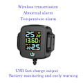 Miniatyrbild 3 av 10: Motorcykel Däcktrycksövervakningssystem LCD-Display 2 Externa Sensorer