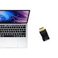 Miniatyrbild 2 av 11: 90 graders DisplayPort till Mini DisplayPort videokabeladapter DP hane till mini DP hona UPP/NER/VÄNSTER/HÖGER Vinklad Svart Right bend