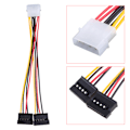 Miniatyrbild 3 av 6: Serieport Sata 1 till 2 Splitter Power Dual Sata 15Pin Power Line till Large 4Pin IDE Power Cord Converter Extension