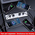 Pikkukuva 6 / 11: Autolle 3+ Auton USB-keskitin Telakointiasema Laajennus Shunt Keskikonsolin Sovitin