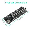 Miniatyrbild 9 av 9: 60 cm dubbelskärmad USB 3.0-kabel PCI-E Pcie Riser 009S PLUS Profesional för Express 1X 4x 8x 16x Extender PCI E Riser