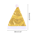Miniatyrbild 11 av 11: Jul glitter paljetthatt med plyschboll cap för vuxna barn Semesterrekvisita Jul nyår festdekor Red