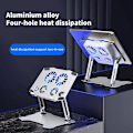 Miniatyrbild 8 av 11: X16 hopfällbart bärbar datorstativ med kylfläkt Värmeavledning Legering för stationär dator Hållare för bärbar dator