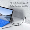 Miniatyrbild 3 av 9: Försörjningsladdare Adapter Snabbladdningskabel Typ C Power 15V 3A PD-sladd för Surface Pro 7/6/54/3 Book/Book 2