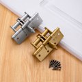 Miniatyrbild 8 av 11: Multifunktions osynligt dörrgångjärn fjäder 90 grader Positionering dörrstängare Förtjockat järn Automatiskt återfallande gångjärn Silver